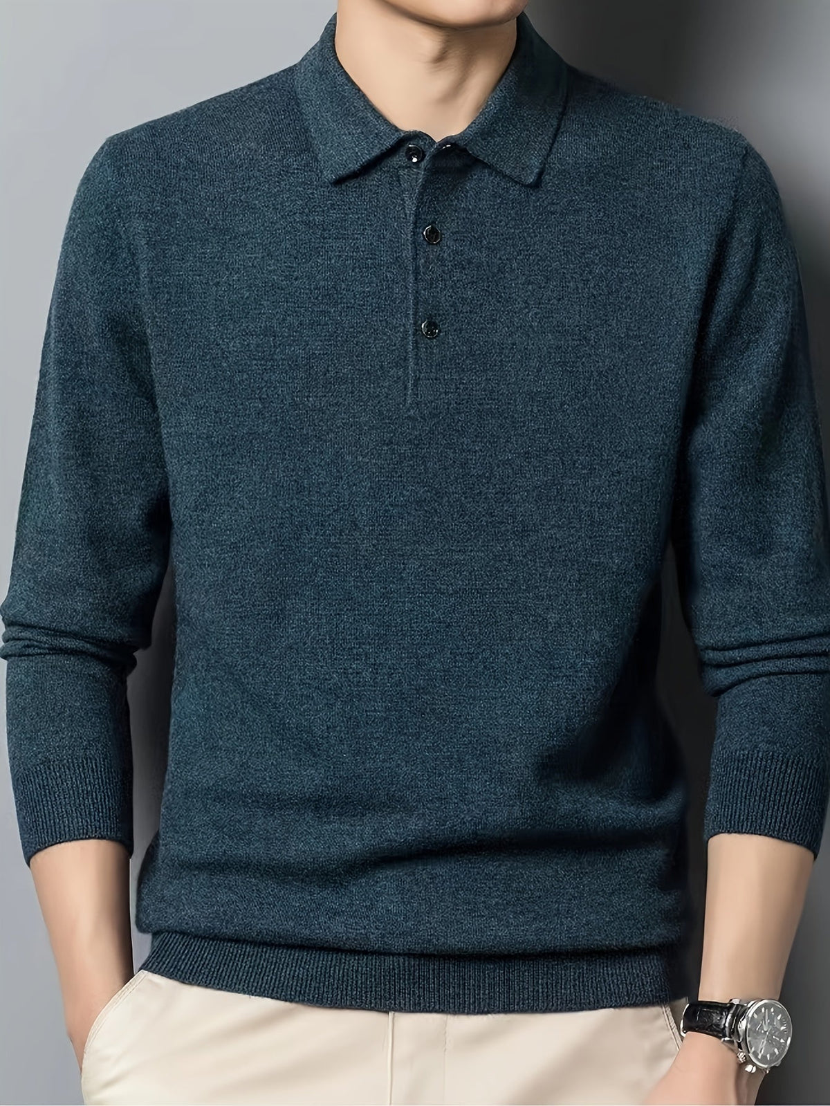 Frederick | Refined Collared Polo Jumper