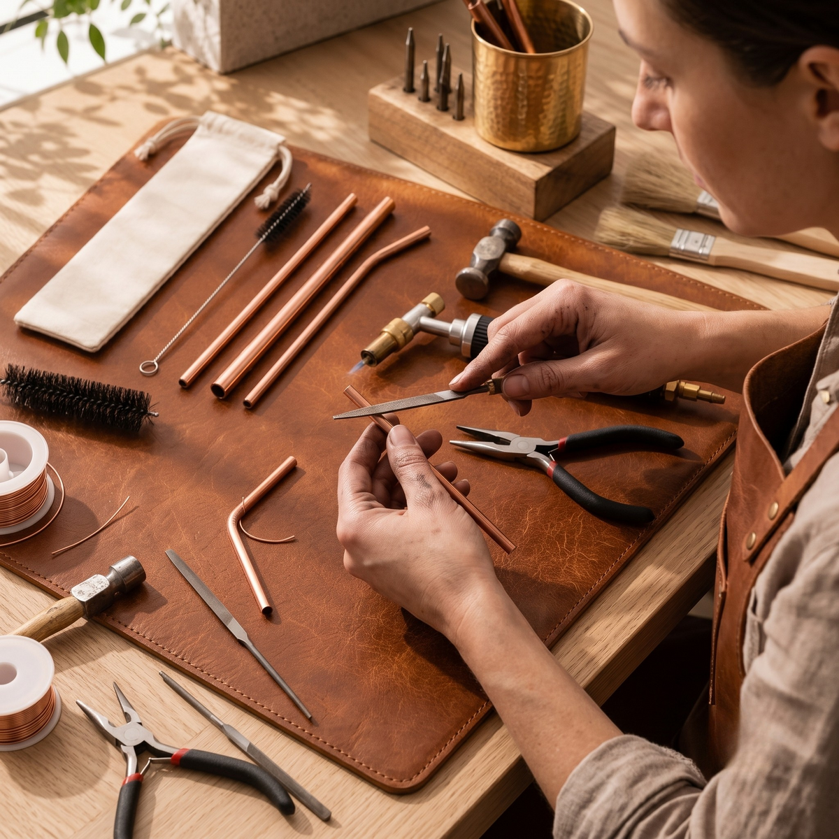 Ethal's Copper Straw Set