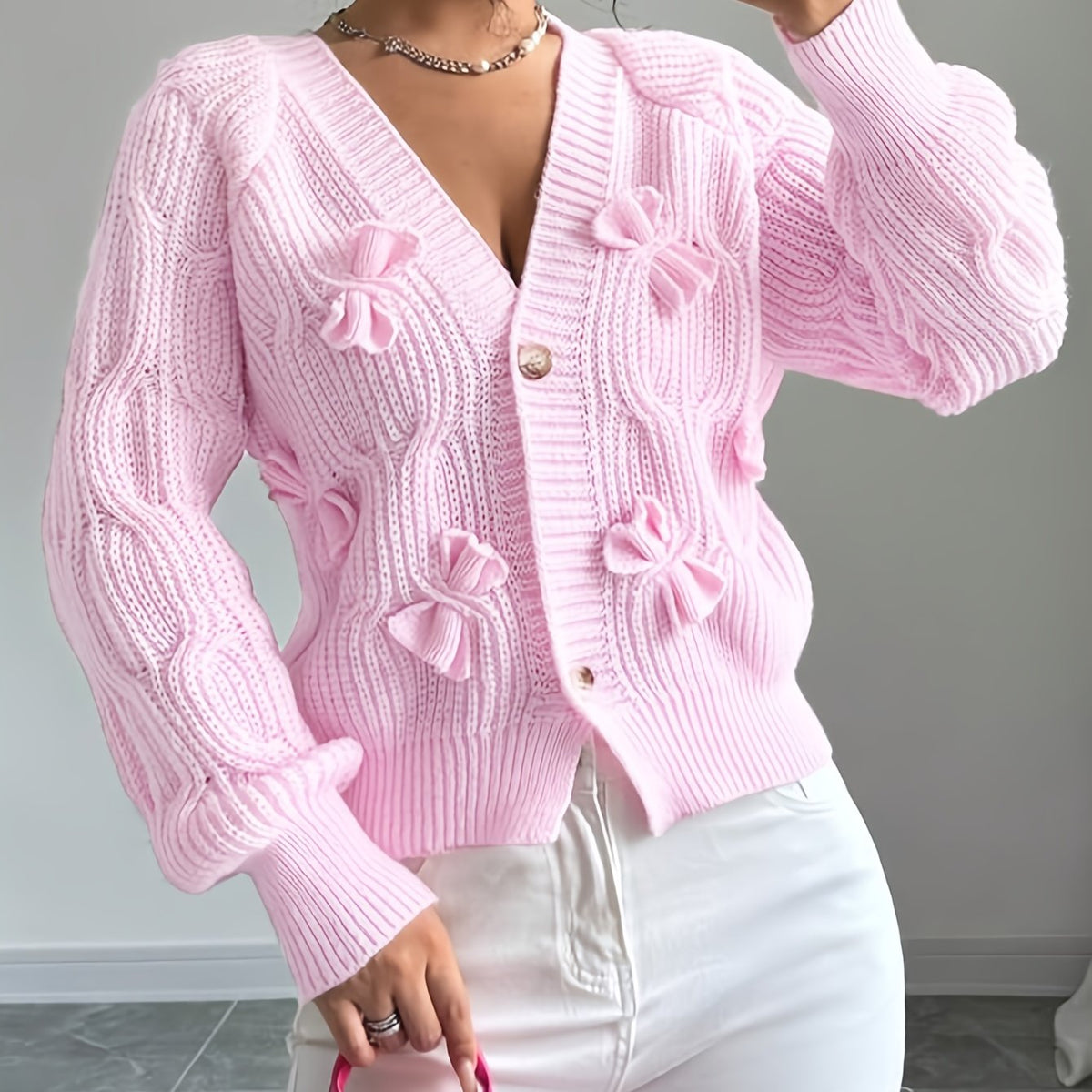 Primrose | Soft Bow-Detail Cardigan