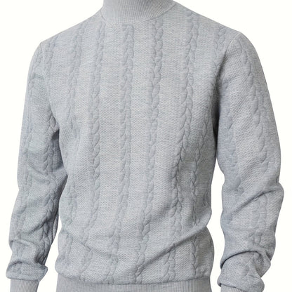 Brennan | Textured High-Neck Sweatshirt