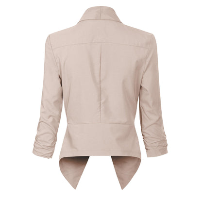 Beverly | Draped Open-Front Blazer