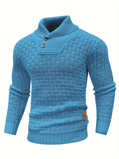 Barrett | Textured Shawl-Collar Jumper