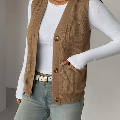 Miranda | Button-Front Knit Vest