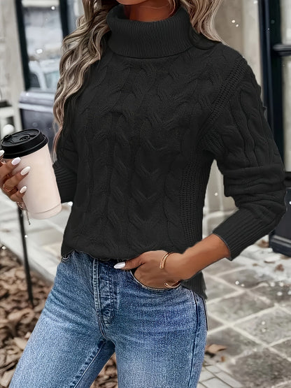 Naomi | Cable-Knit Turtleneck Jumper
