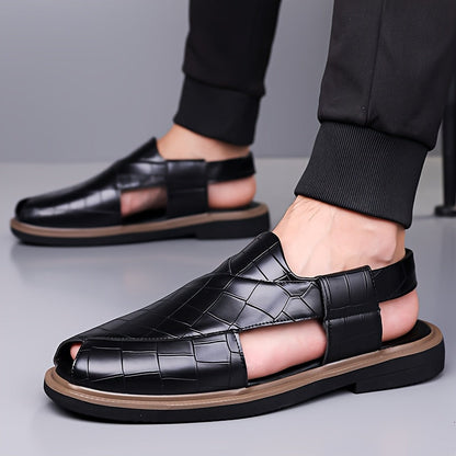 Nathaniel | Woven-Effect Slip-On Sandals