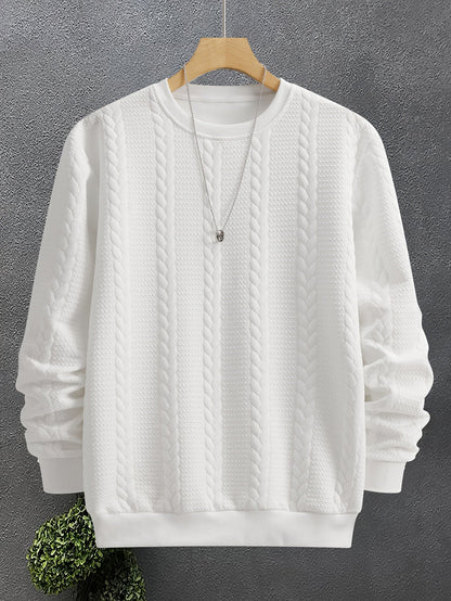 Maddox | Textured Crew Neck Sweatshirt