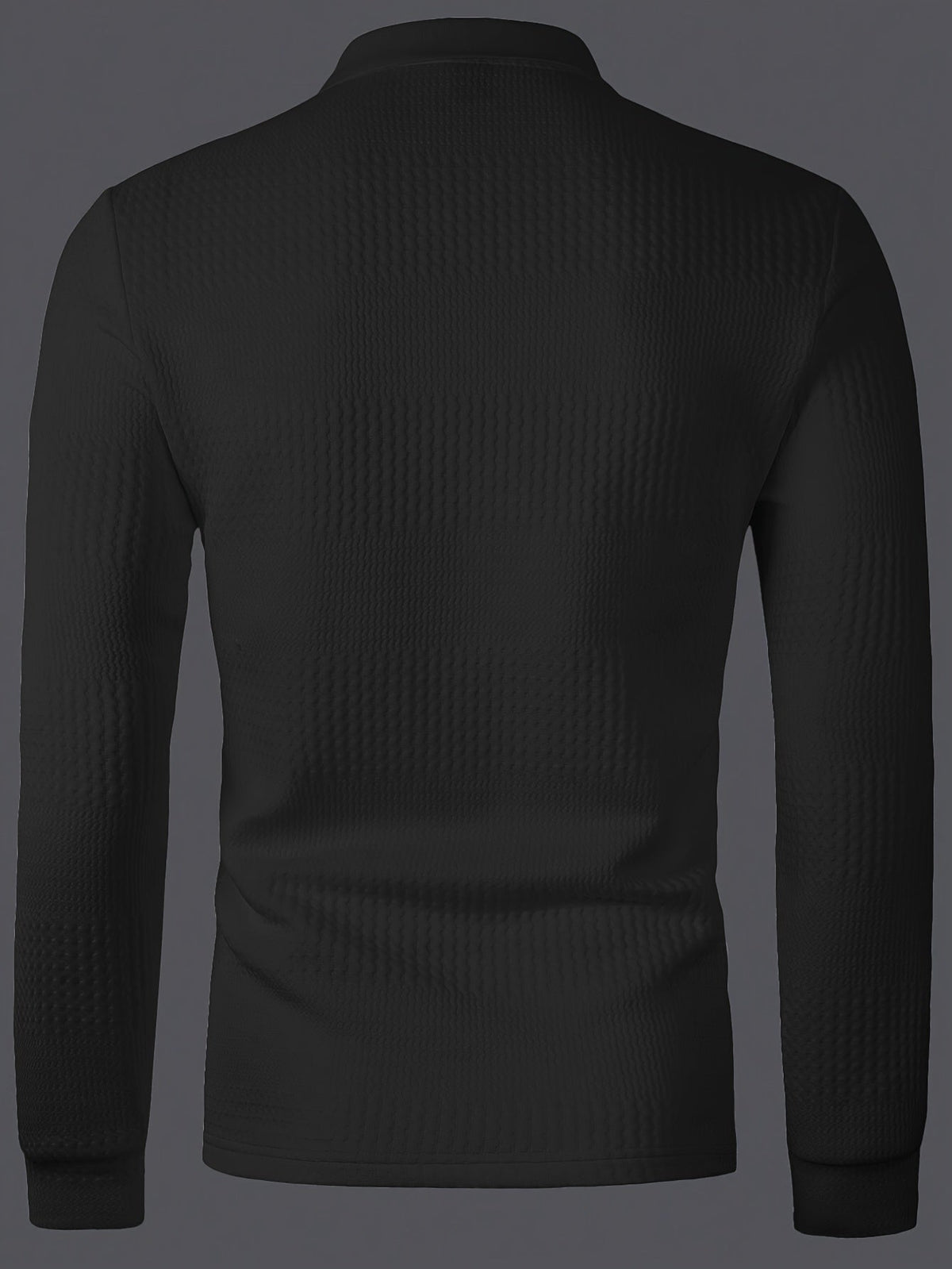 Clifford | Textured Long Sleeve Polo Shirt