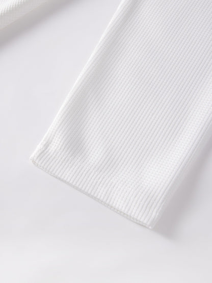 Frederick | Textured Waffle-Knit Long Sleeve Top