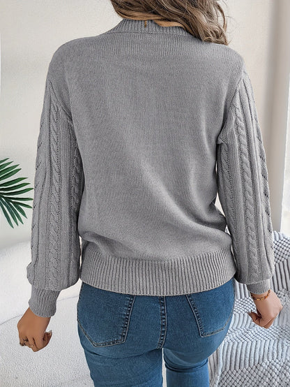 Heather | Textured Cable-Knit Jumper