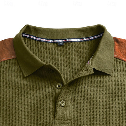 Garrett | Textured Long-Sleeve Polo Shirt