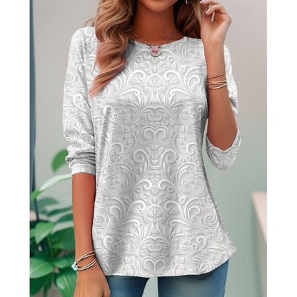 Bianca | Floral Print Long-Sleeve Tunic