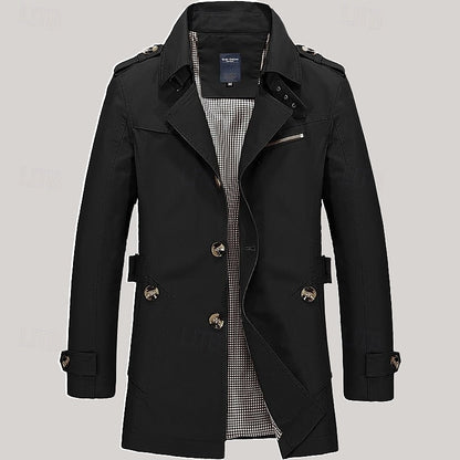 Caleb | Tailored Single-Breasted Trench Coat