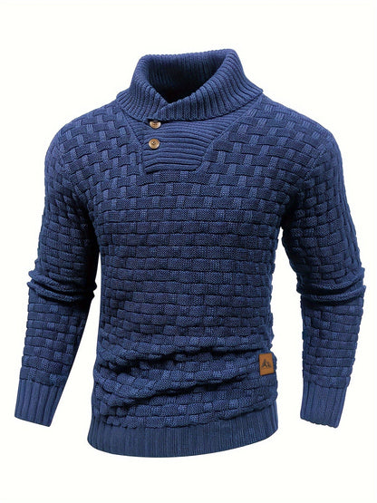 Barrett | Textured Shawl-Collar Jumper
