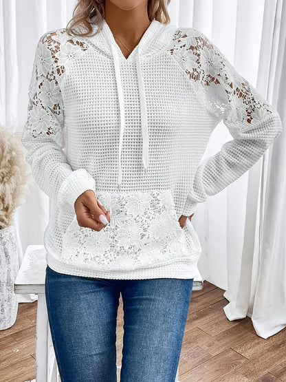 Fern | Lace-Trimmed Hooded Top