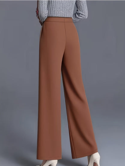 Marlene | High-Waisted Straight-Leg Trousers