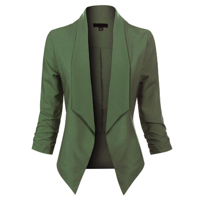 Beverly | Draped Open-Front Blazer