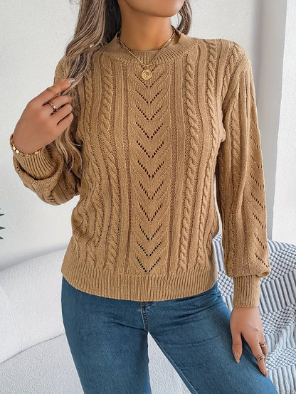 Heather | Textured Cable-Knit Jumper