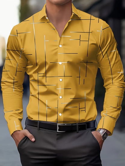 Spencer | Modern Line-Print Shirt