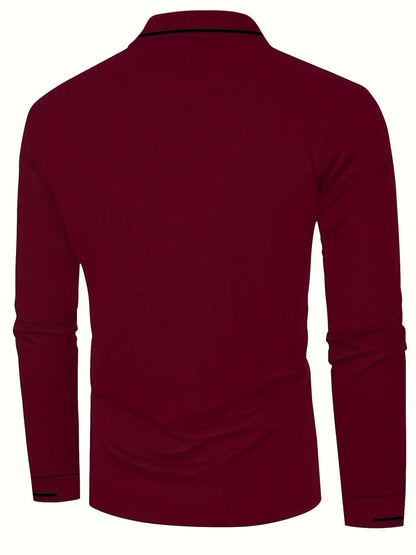 Reginald | Refined Long-Sleeve Polo Shirt