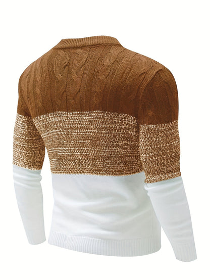 Thatcher | Colour-Block Crew Neck Jumper