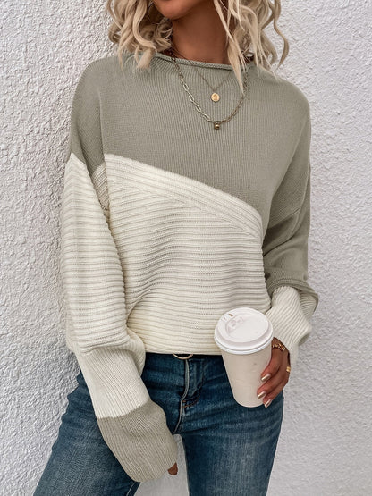 Mabel | Colour Block Relaxed Sweater