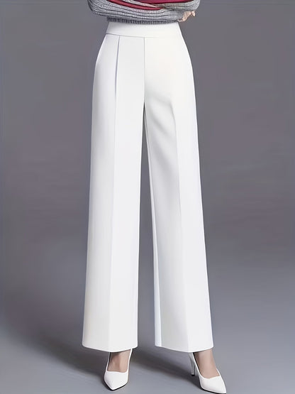 Eviana | Elegant High-Waisted Slant Pocket Pants