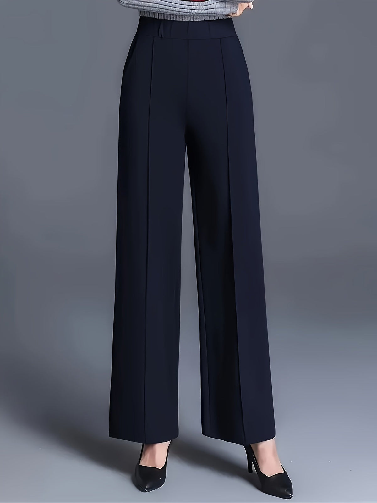Marlene | High-Waisted Straight-Leg Trousers