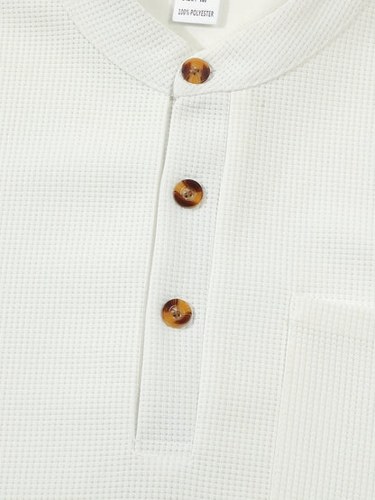 Dawson | Textured Long-Sleeve Henley Shirt