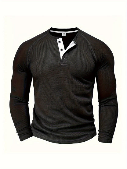 Tobias | Refined Button-Placket Henley Top