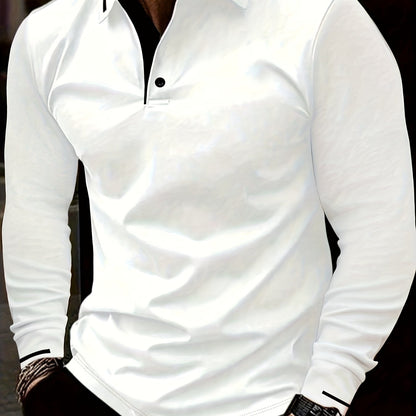 Reginald | Refined Long-Sleeve Polo Shirt
