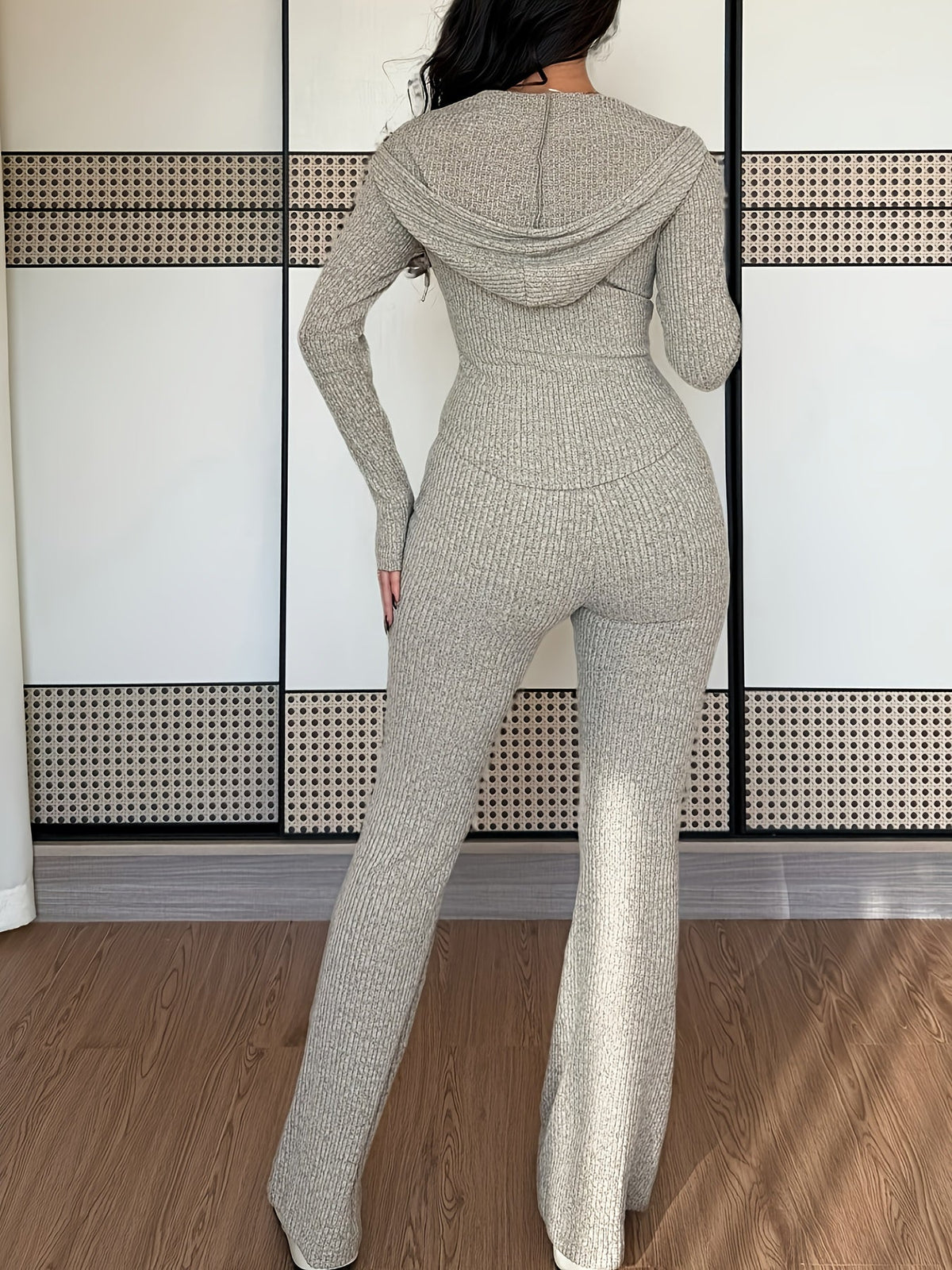 Lorna | Ribbed Zip-Up Two-Piece Set
