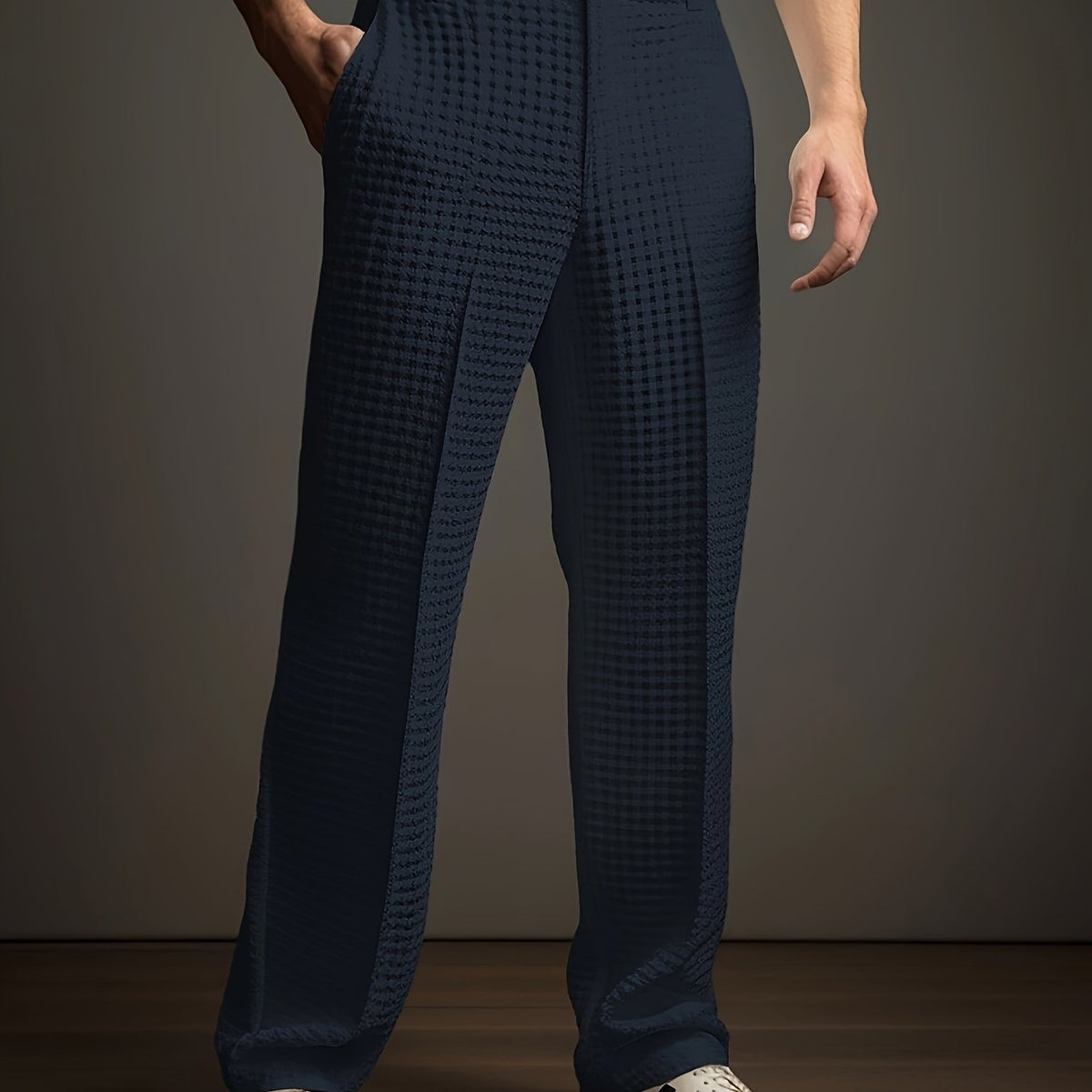 Vaughn | Textured Wide-Leg Trousers