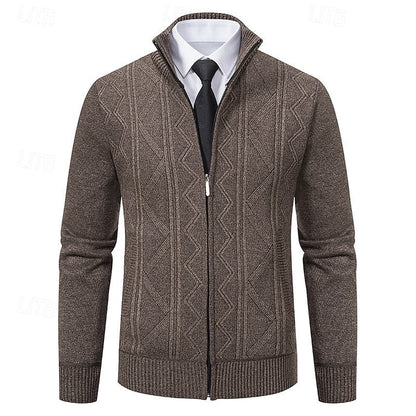 Fletcher | Textured Stand-Collar Cardigan