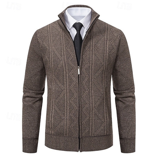 Fletcher | Textured Stand-Collar Cardigan
