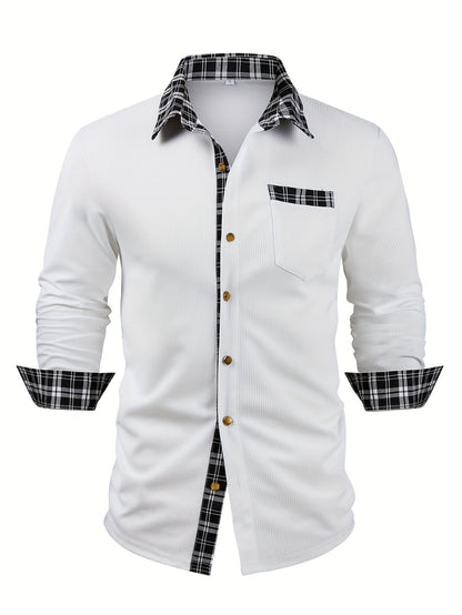Curtis | Textured Contrast-Trim Shirt
