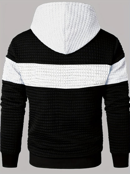 Rutherford | Textured Colour-Block Hoodie