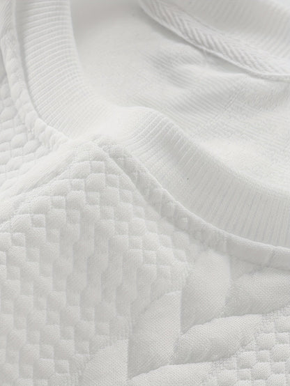 Maddox | Textured Crew Neck Sweatshirt