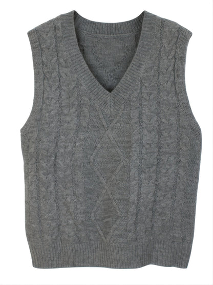 Colleen | Cable-Knit V-Neck Sweater Vest