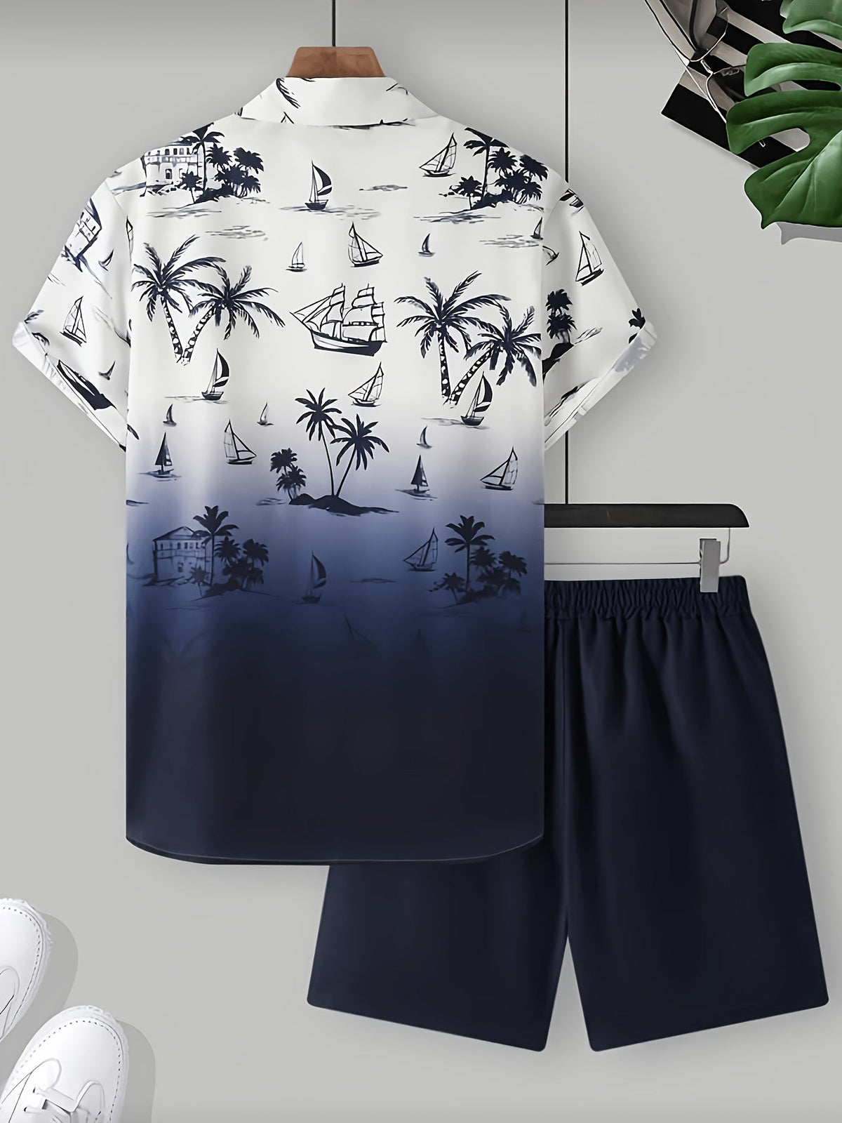 Grayson | Coastal Print Shirt & Shorts Set