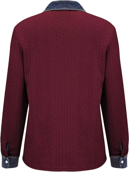 Melanie | Textured Contrast Cardigan