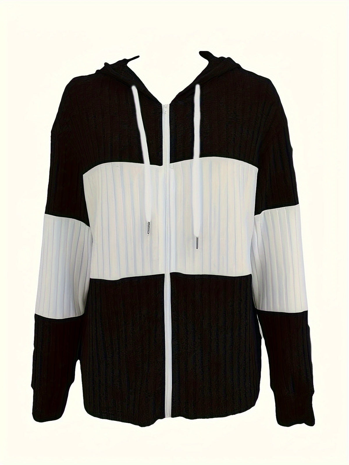 Georgiana | Ribbed Zip-Up Hoodie