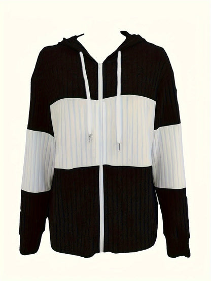 Georgiana | Ribbed Zip-Up Hoodie