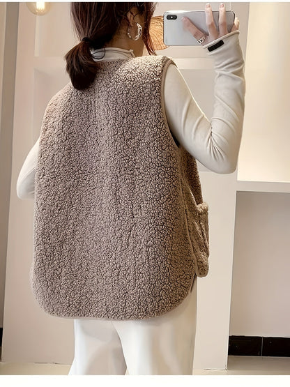 Estella | Textured Button-Front Gilet