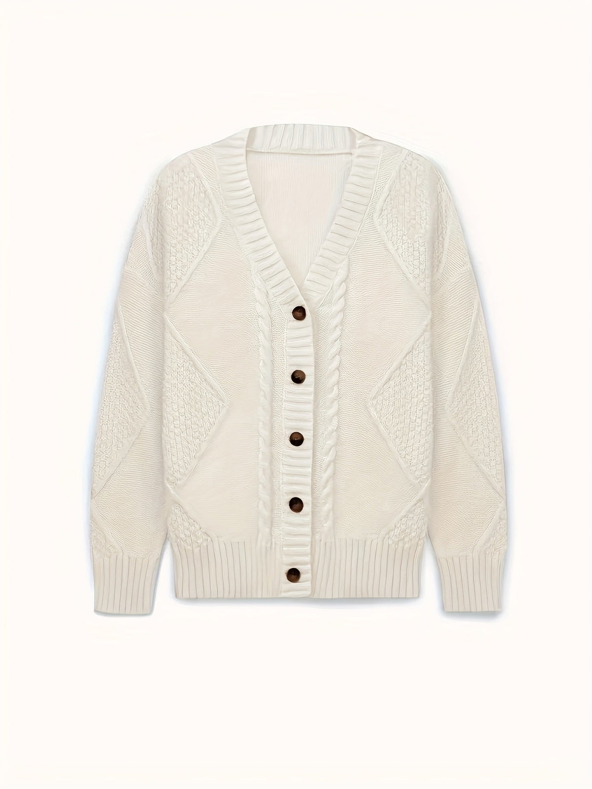 Harlow | Cable-Knit Button Cardigan