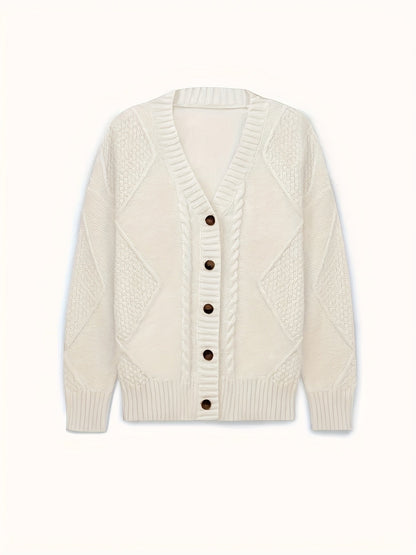 Harlow | Cable-Knit Button Cardigan