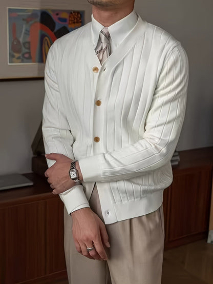 Alistair | Ribbed Button-Up Cardigan