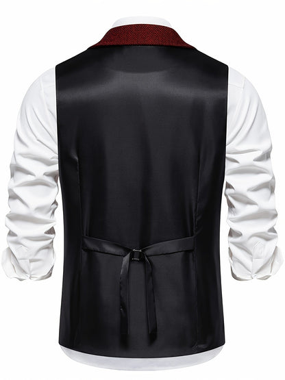 Silas | Herringbone Single-Breasted Waistcoat