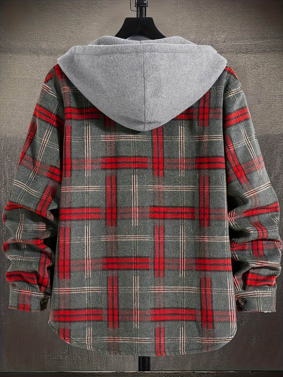 Gabriel | Christmas Hooded Plaid Jacket