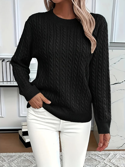 Lorelei | Cable-Knit Round Neck Sweater