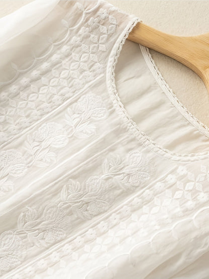 Rosetta | Embroidered Relaxed Blouse